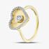 Pure Brilliance 9ct Yellow Gold 0.20ct Diamond Heart Ring THR48571-20SF (YG)