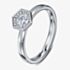 Geoghegan Chapiteau Platinum & Diamond 0.54ct Hexagonal Shape Cluster Ring CHA6/P