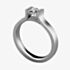 Geoghegan Chosen Platinum & Square Cut Diamond Tension Set Solitaire Ring FAC2/P