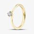 1888 Collection 18ct Yellow Gold Certificated 0.25ct Round Cut Diamond Twist Solitaire Ring RI-137(.25CT PLUS)