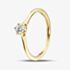 1888 Collection 18ct Yellow Gold Certificated 0.25ct Round Cut Diamond Six Claw Solitaire Ring RI-144(.25CT PLUS)