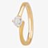 1888 Collection 18ct Yellow Gold Brilliant Cut 0.25ct Diamond Twisted Solitaire Ring RI-137