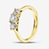 1888 Collection 18ct Yellow Gold 0.81ct Certificated Round Cut Diamond Three Stone Ring R3-145(.75CT PLUS)