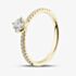 1888 Collection 9ct Yellow Gold 0.48ct Brilliant Cut Diamond Twist Solitaire Shoulder Set Ring RSP01-9Y-0.33-H-SI2