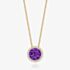 Tivon 18ct Yellow Gold & Brilliant Cut Amethyst Diamond Set Pendant Necklace PY-0849-AM