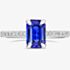 Tivon 18ct White Gold 1.50ct Emerald Cut Tanzanite Dress Ring RW-1385-TZ