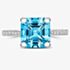 Tivon 18ct White Gold Stone Set Asscher Cut Aquamarine Ring SRW-1992-SAQ