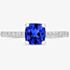 Tivon 18ct White Gold Brilliant Cut Diamond & 1.71 Cushion Cut Tanzanite Ring RW-2006-TZ