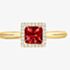 Tivon 18ct Yellow Gold Princess Cut 0.75ct Garnet Ring RY-1653-GR