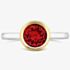 Tivon 18ct Two Colour Rubover Garnet Single Stone Ring RTT-1660-GR M