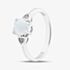 Sterling Silver White Opal Diamond Heart Ring S2277