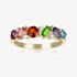9ct Yellow Gold Multicoloured Gemstone & Diamond Dress Ring DOM345