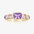 9ct Yellow Gold 0.92ct Amethyst & 0.26ct Pink Tourmaline Dress Ring DOM338