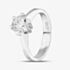 9ct White Gold Clear Crystal Six Claw Solitaire Ring MR4130W