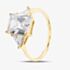 9ct Yellow Gold 3-Stone Crystal Ring 1.84.5109