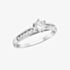 Gold Impression 9ct White Gold 5mm Cubic Zirconia Shoulder Set Solitaire Ring 5.84.4881