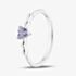 Fashionista Silver Sterling Silver Heart Shaped Lilac Cubic Zirconia Ring 042-60407/SP LILAC