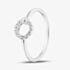 Fashionista Silver Sterling Siver Cubic Zirconia & Simulated Pearl Open Circle Ring 042-59867/SP