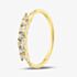 Yellow Gold Plated Sterling Silver Multi Cut Cubic Zirconia Half Eternity Ring 042-59103/GP
