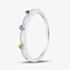 Fashionista Silver Sterling Silver Multi Colour Cubic Zirconia Two Band Ring 042-59920/SP