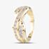 9ct Yellow Gold Cubic Zirconia Three Row Ring DIV130Y
