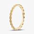 Yellow Gold Plated Sterling Silver Flower Band Ring 012-26746/GP