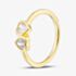 Yellow Gold Plated Sterling Silver Double Heart Ring AR9461Z/G