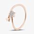 Fashionista Gold Rose Gold Tone Plated Sterling Silver Cubic Zirconia Star Ring 05S2AZR450207