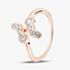 Fashionista Gold Rose Gold Tone Plated Sterling Silver Cubic Zirconia Open Wrap Ring 05S2AZR655707