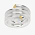 Bastian Silver Two Colour Satin Four Row Spiral Band Ring 12427-54