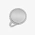 Silver Rhodium Plated Cubic Zirconia Round Signet Ring 8.82.0100