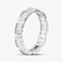 Silver Baguette & Brilliant Cut Cubic Zirconia Full Eternity Ring R7637-1