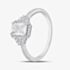 Silver Cubic Zirconia Shoulder Set Cluster Ring BSR13865