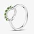 Fashionista Silver Sterling Silver & Peridot Open Circle Ring MR-1055PE