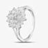 Sterling Silver & Cubic Zirconia Flower Cluster Ring DPR3598SIL