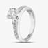 Sterling Silver & Clear Crystal Four Claw Solitaire Ring DPR8208SIL