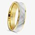 Brown & Newirth Alloy 18ct Yellow Gold & Platinum Textured 5mm Ring 7147 5.0
