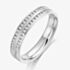 Platinum 0.55ct Double Row Diamond Court Ring FET992 J