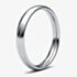 Platinum 3.0mm Medium Court Wedding Ring 3LMC-PT
