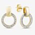 Gold Plated 0.25ct Brilliant Cut Lab Grown Diamond Open Circle Earrings LGE47088