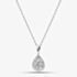 Sterling Silver 0.25ct Certificated Brilliant Cut Lab Grown Diamond Pear Shaped Cluster Pendant Necklace LGP40247-25