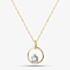 Gold Plated 0.25ct Lab Grown Diamond Open Circle Necklace LGP46865-25
