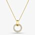 Gold Plated 0.15ct Certificated Brilliant Cut Lab Grown Diamond Circle Pendant Necklace LGP47087