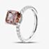 Platinum 3.45ct Certificated Brown Pink Cushion Cut Lab Grown Diamond Ring HLM505-HACC13