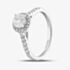 9ct White Gold 0.75ct Certificated Brilliant Cut Lab Grown Diamond Shoulder Set Solitaire Ring LGR40944-75 (WG)