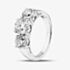 9ct White Gold 2.00ct Certificated Brilliant Cut Lab Grown Diamond Three Stone Ring LGR5026-200