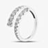 9ct White Gold 1.00ct Lab Grown Diamond Two Row Spiral Ring LGR43802-100
