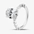9ct White Gold 3.50ct Certificated Oval Cut Lab Grown Diamond Shoulder Set Solitaire Ring LGR47719-350 (WG)(CERT)