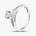 9ct White Gold 1.10ct Certificated Radiant Cut Lab Grown Diamond Shoulder Set Solitaire Ring LGR48856-110RN (WG)(CERT)
