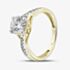 9ct Yellow Gold 1.10ct Certificated Round Cut Lab Grown Diamond Shoulder Set Solitaire Ring LGR48711-110 (YG)(CERT)